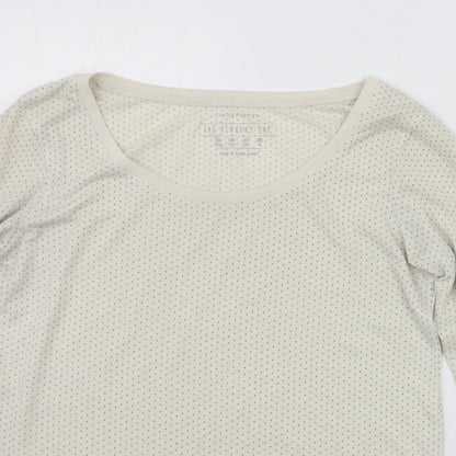 Womens UK Size 10 Atmosphere Beige Basic T-Shirt