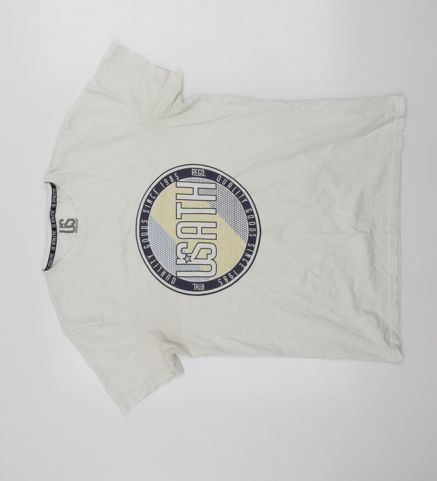 US athletic  Womens White   Basic T-Shirt Size M