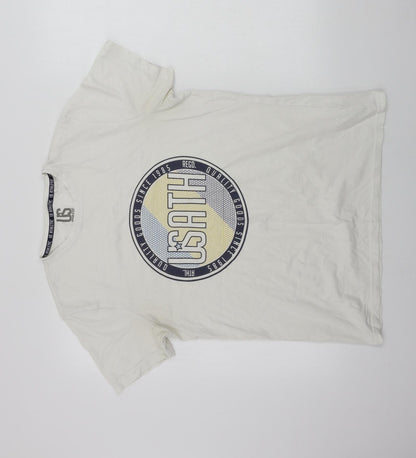 US athletic  Womens White   Basic T-Shirt Size M