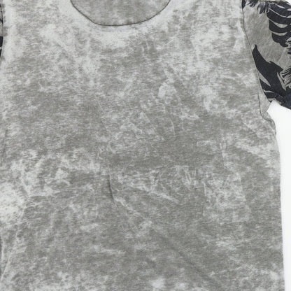 Rusty Neal Womens Grey Houndstooth  Basic T-Shirt Size M