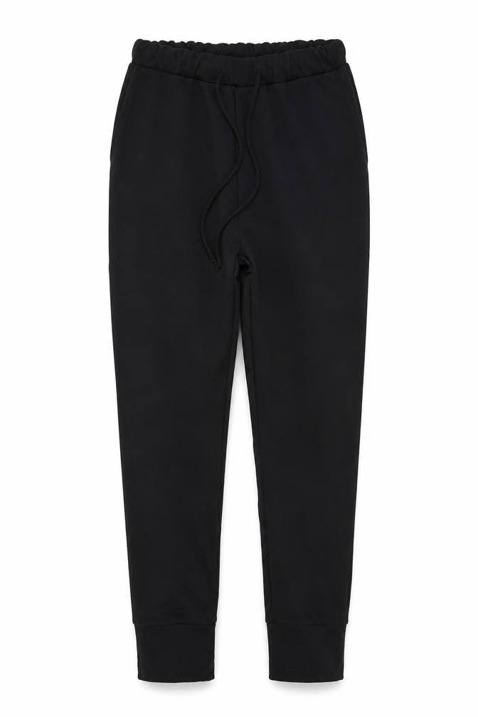 Womens UK Size XL Preworn Regular Fit Sweatpants Black Trousers