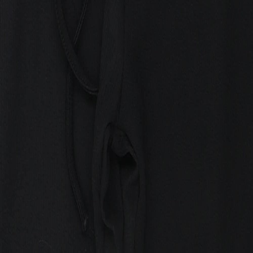 Womens UK Size XL Preworn Regular Fit Sweatpants Black Trousers