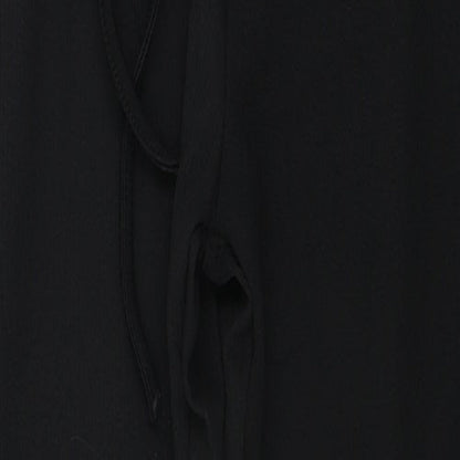 Womens UK Size XL Preworn Regular Fit Sweatpants Black Trousers
