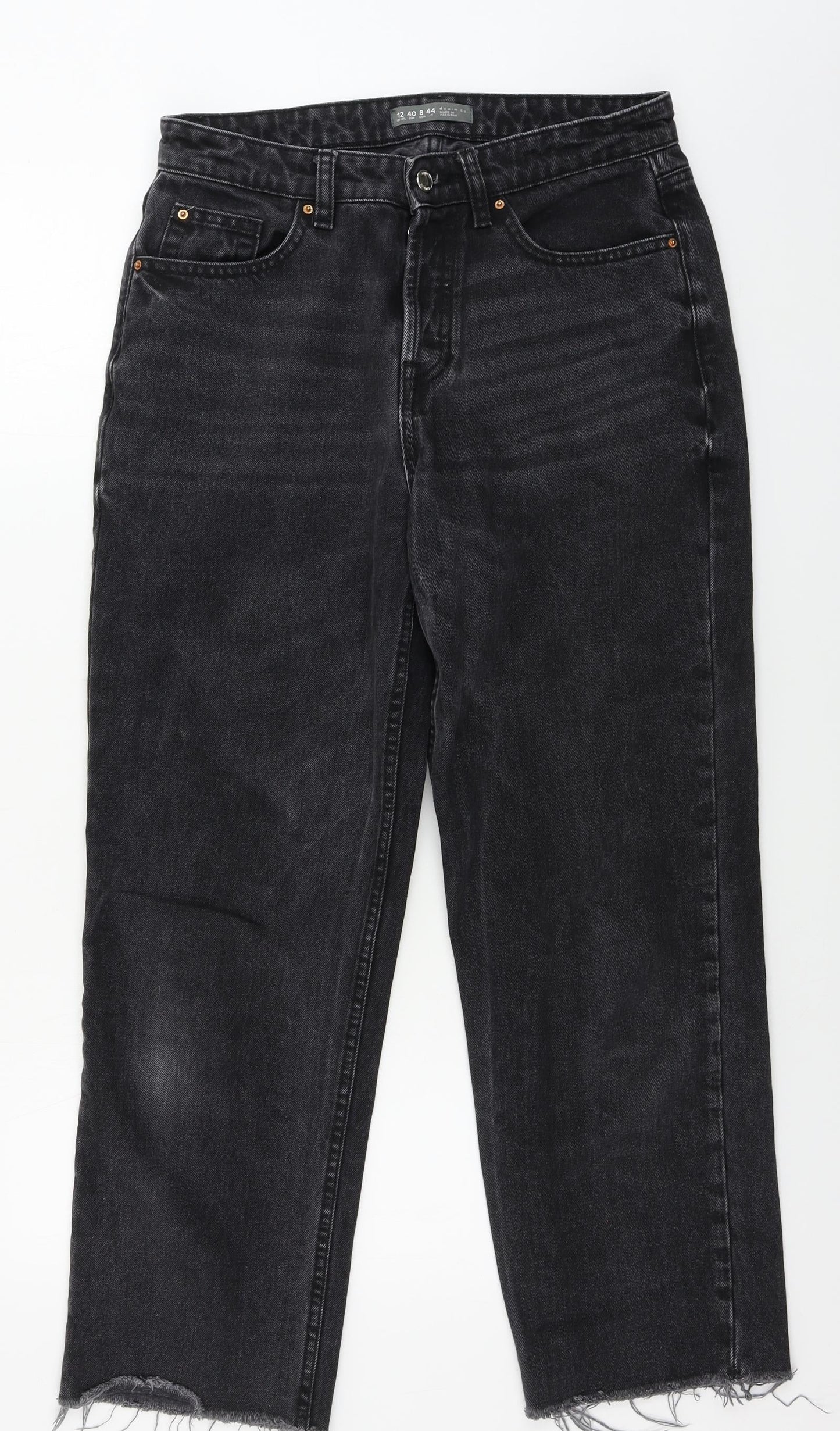 denim co Womens Grey   Straight Jeans Size 12 L27 in