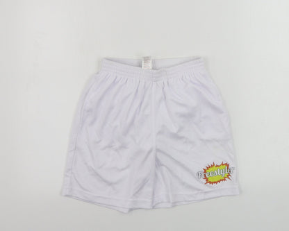 AWD  Boys White   Sweat Shorts Size 12-13 Years