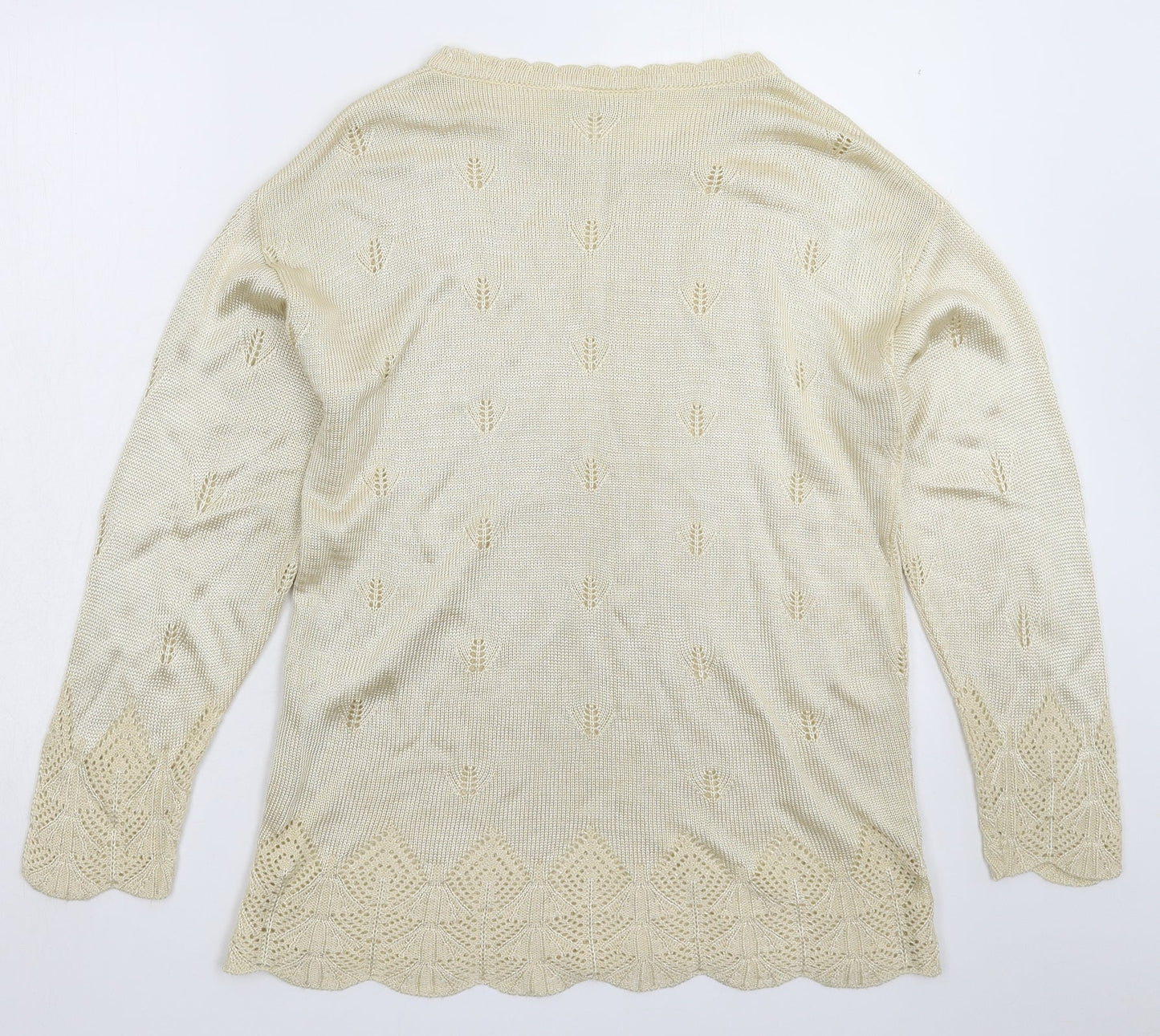 Womens UK Size M NEXT Beige Pullover Jumper
