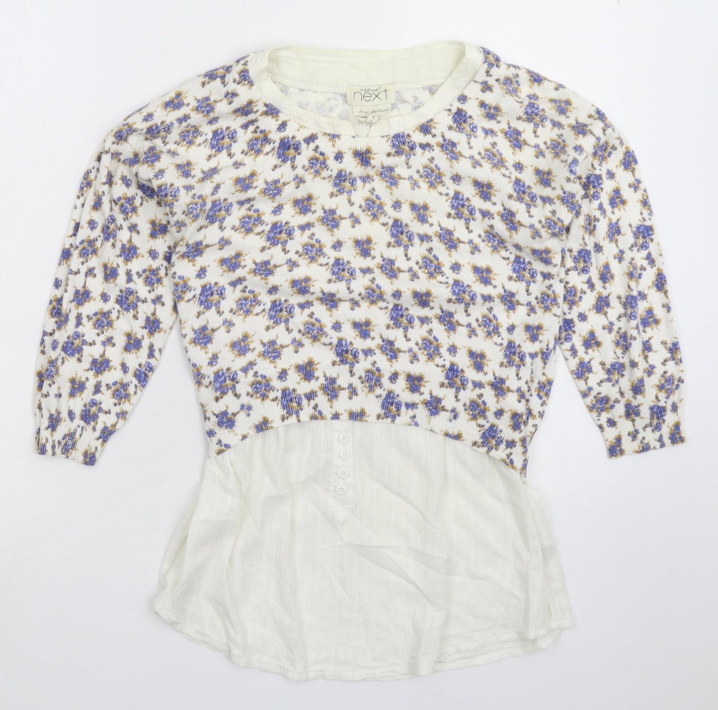 Womens UK Size 8 NEXT White Pullover Jumper