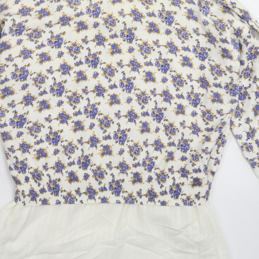 Womens UK Size 8 NEXT White Pullover Jumper