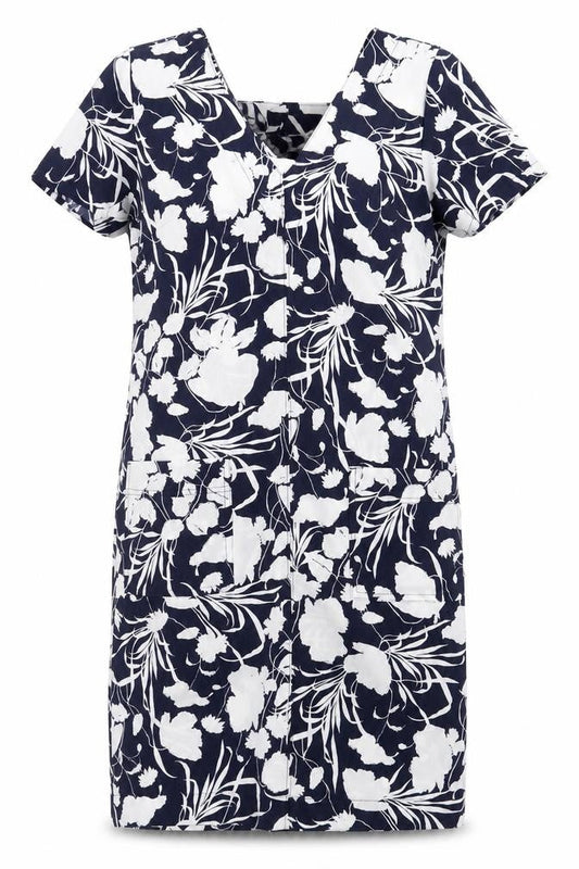 Front view of Next women’s blue floral bodycon, size UK 8