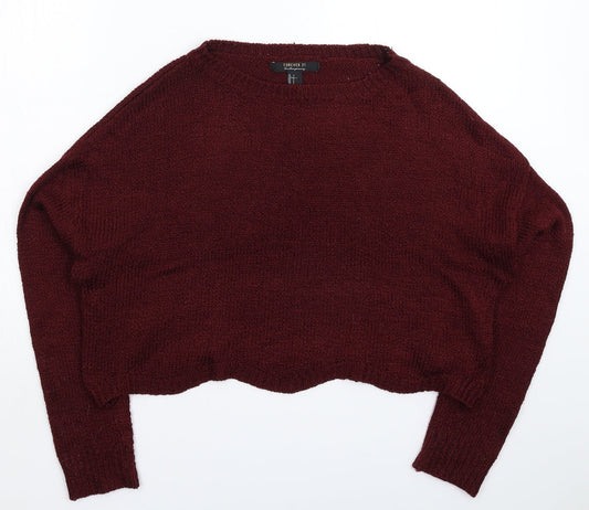 FOREVER 21 Womens Brown  Knit Pullover Jumper Size S
