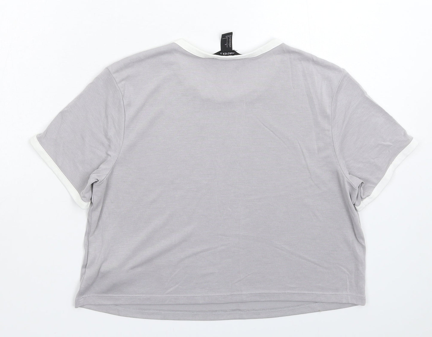 FOREVER 21 Womens Grey   Basic T-Shirt Size S
