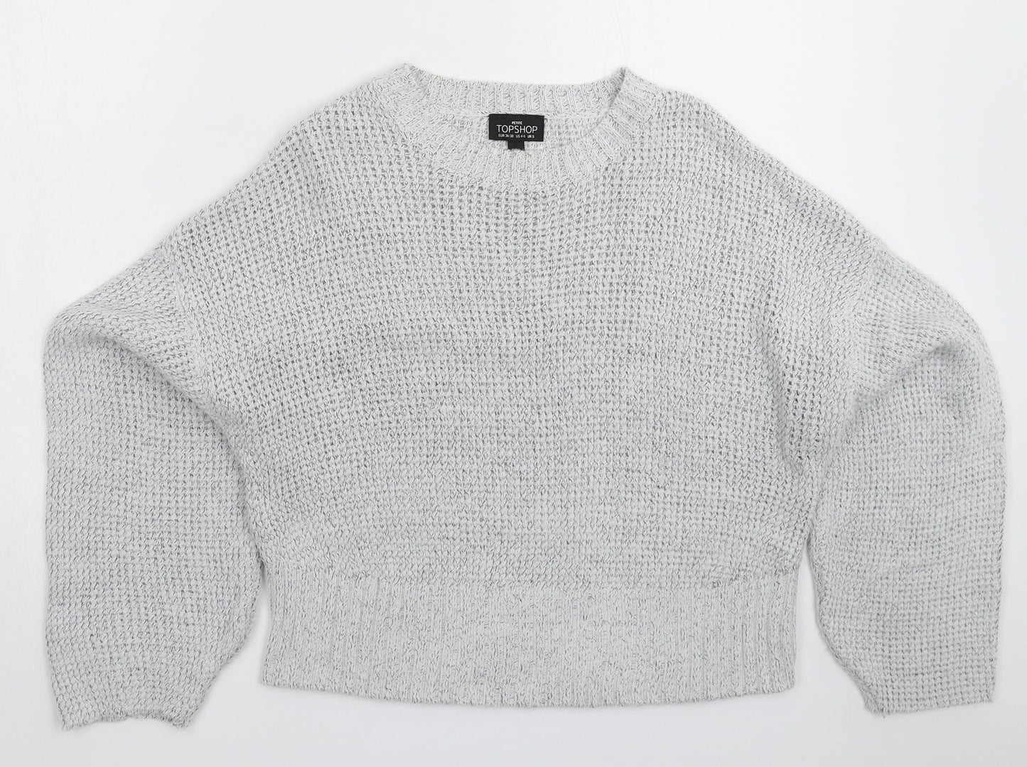 Womens UK Size S Topshop Grey Pullover Jumper