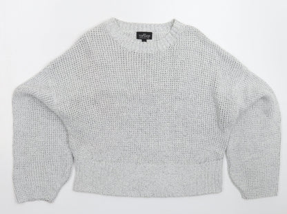 Womens UK Size S Topshop Grey Pullover Jumper