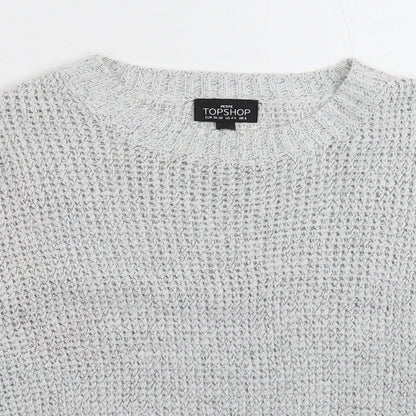 Womens UK Size S Topshop Grey Pullover Jumper