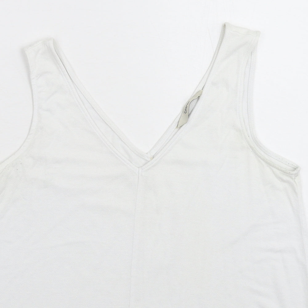 George Womens White   Basic Tank Size 8