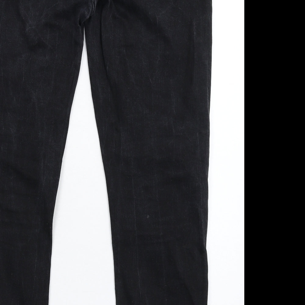 Denim & Co. Womens Black  Denim Tapered Jeans Size 38 L30 in