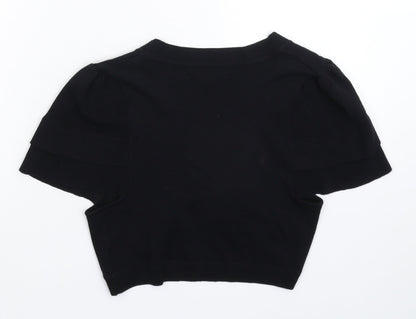 Papaya Womens Black  Knit Cardigan Jumper Size 10