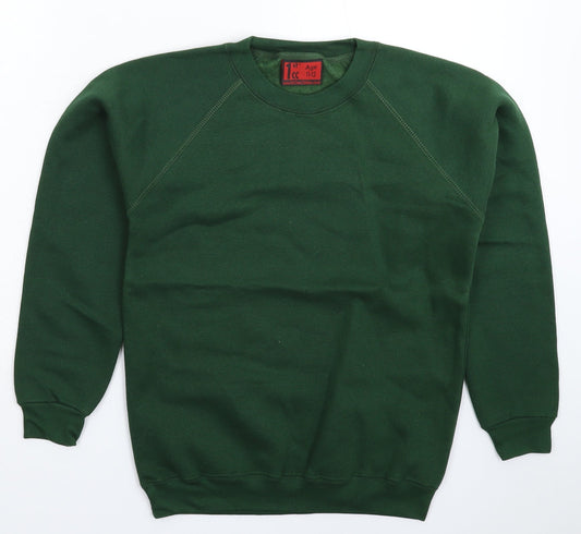 1st Class Clothes Boys Green   Pullover Sweatshirt Size 11-12 Years