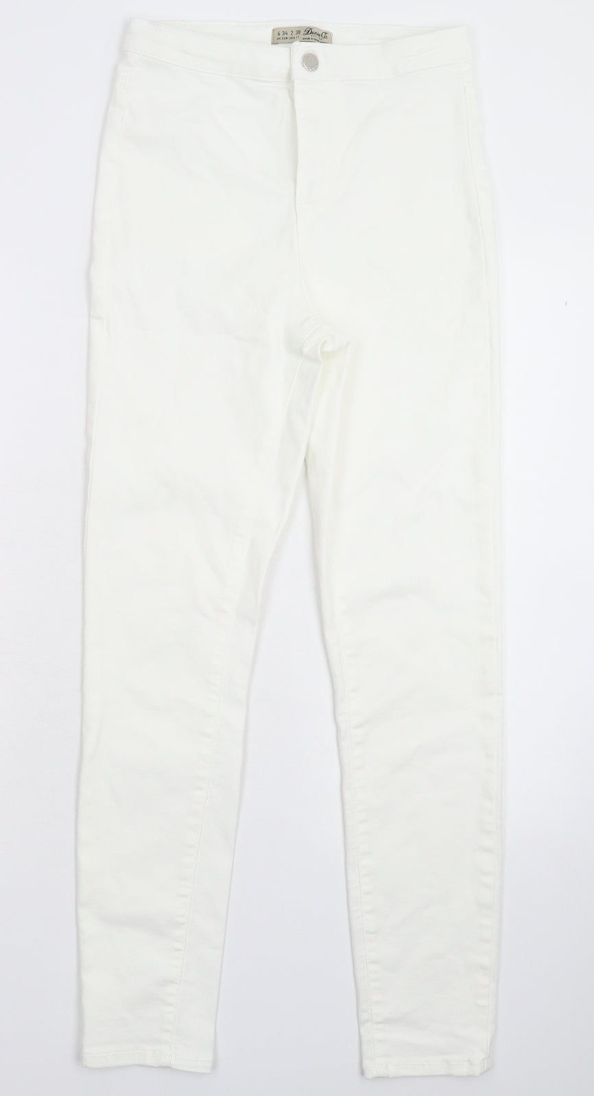 Denim & Co. Womens White  Denim Jegging Jeans Size 6 L28 in