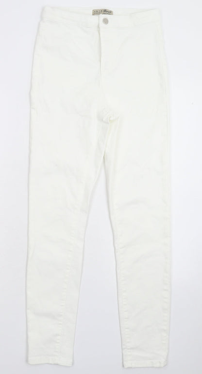 Denim & Co. Womens White  Denim Jegging Jeans Size 6 L28 in