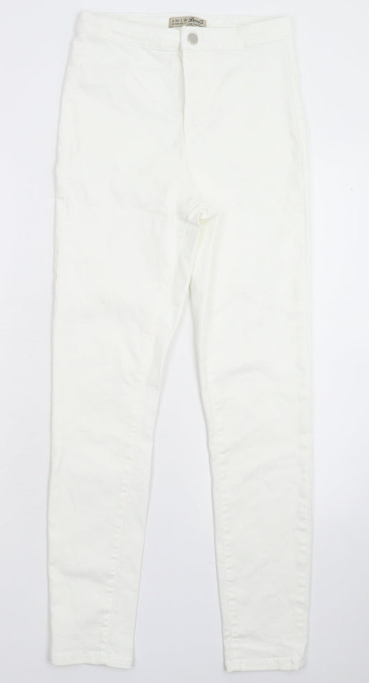 Denim & Co. Womens White  Denim Jegging Jeans Size 6 L28 in