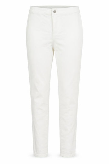 Front view of Denim & Co. women’s white denim jegging jeans, size UK 6, 28-inch leg