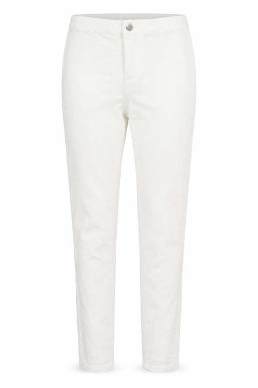 Front view of Denim & Co. women’s white denim jegging jeans, size UK 6, 28-inch leg