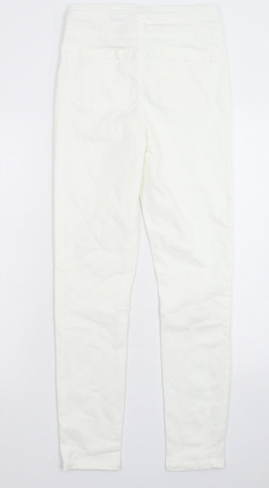 Denim & Co. Womens White  Denim Jegging Jeans Size 6 L28 in