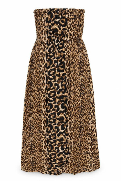 Front view of Ocean Club women’s multicoloured animal print fit & flare, size UK 8