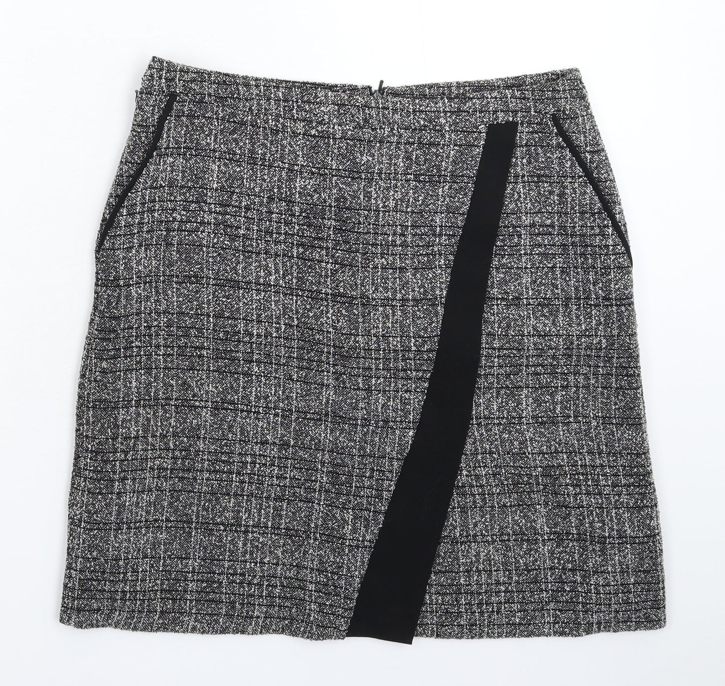 BHS Womens Grey   A-Line Skirt Size 10