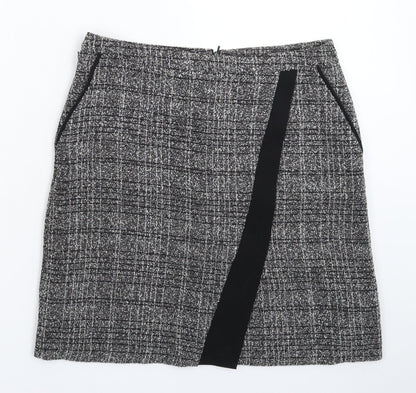 BHS Womens Grey   A-Line Skirt Size 10