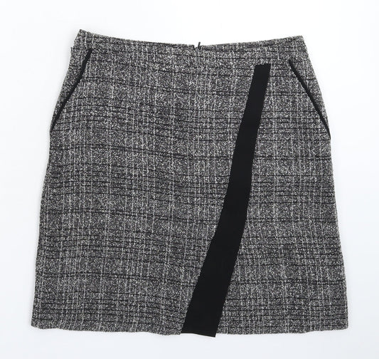BHS Womens Grey   A-Line Skirt Size 10