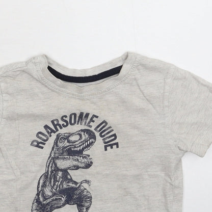 Primark Girls Grey   Basic T-Shirt Size 2-3 Years