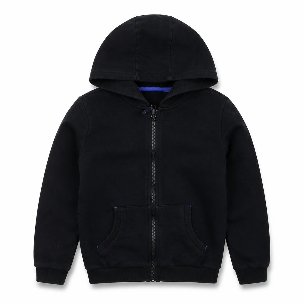 Front view of George boys’ blue full zip hoodie, size 9-10, years