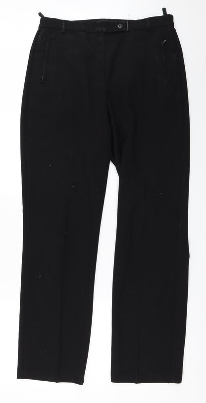 Womens UK Size 31 in Marks and Spencer Regular Fit  Black Trousers