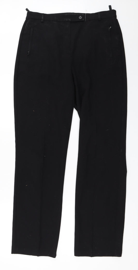 Womens UK Size 31 in Marks and Spencer Regular Fit  Black Trousers