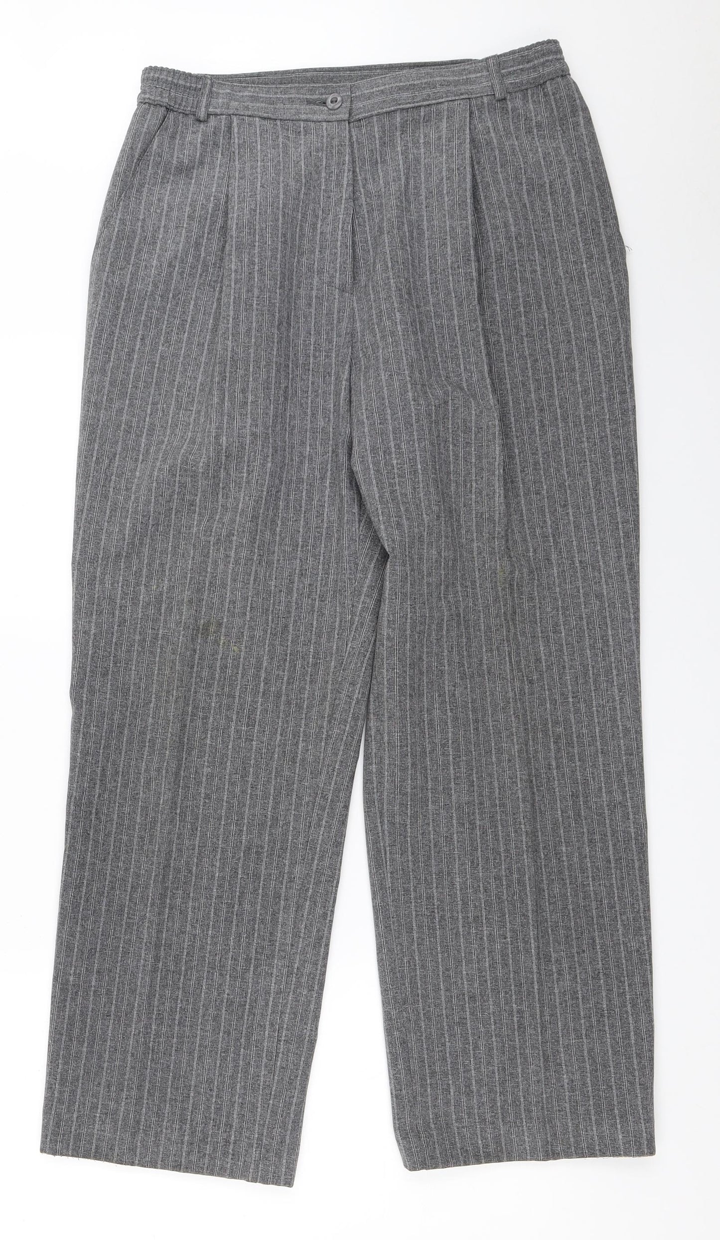Womens UK Size 14 Marks and Spencer Regular Fit  Grey Trousers
