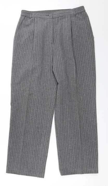 Womens UK Size 14 Marks and Spencer Regular Fit  Grey Trousers