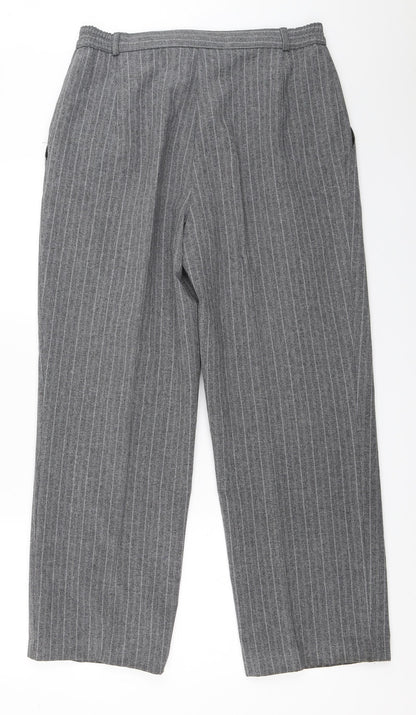 Womens UK Size 14 Marks and Spencer Regular Fit  Grey Trousers