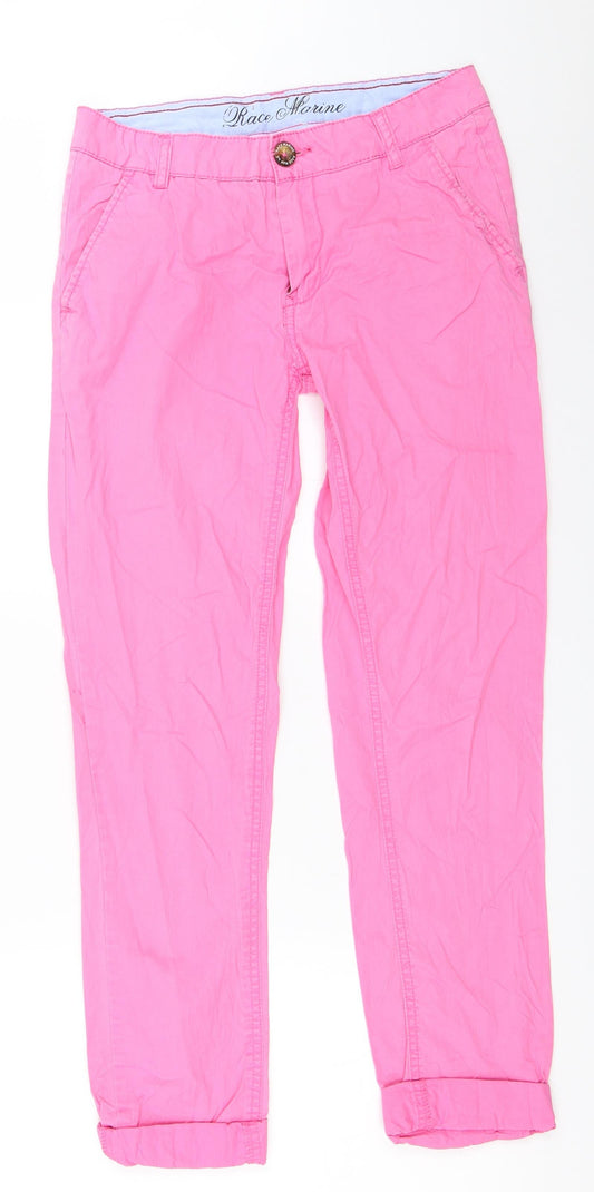 Race Marine Womens Pink   Chino Trousers Size 34 L27 in