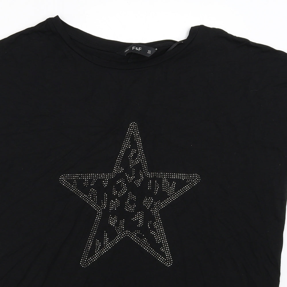 F&F Womens Black   Basic T-Shirt Size S