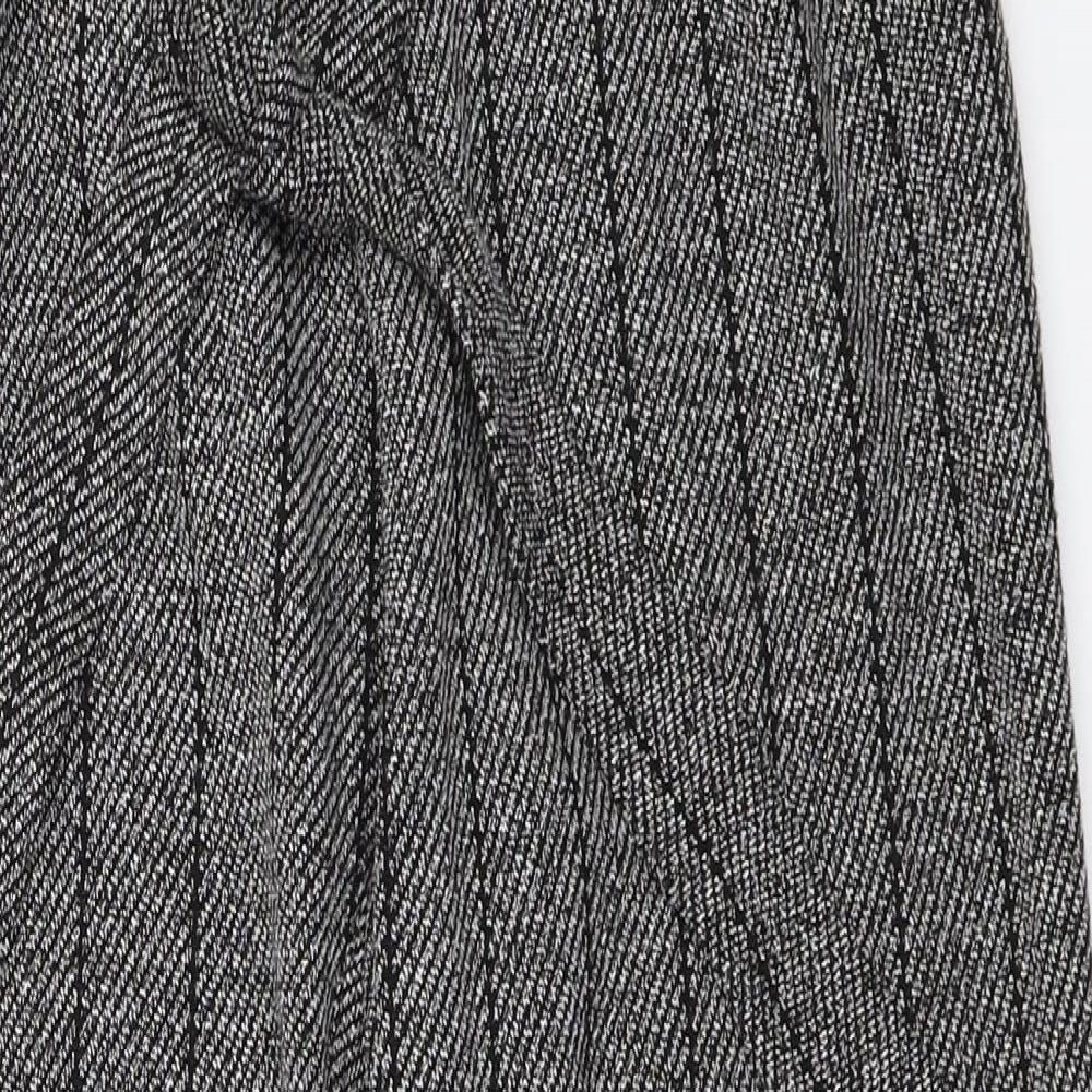 Womens UK Size 8 River Island Regular Fit Capri Black Trousers