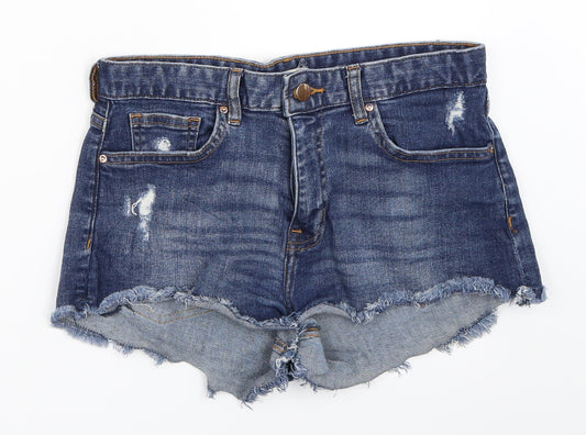 H&M Womens Blue   Hot Pants Shorts Size 36