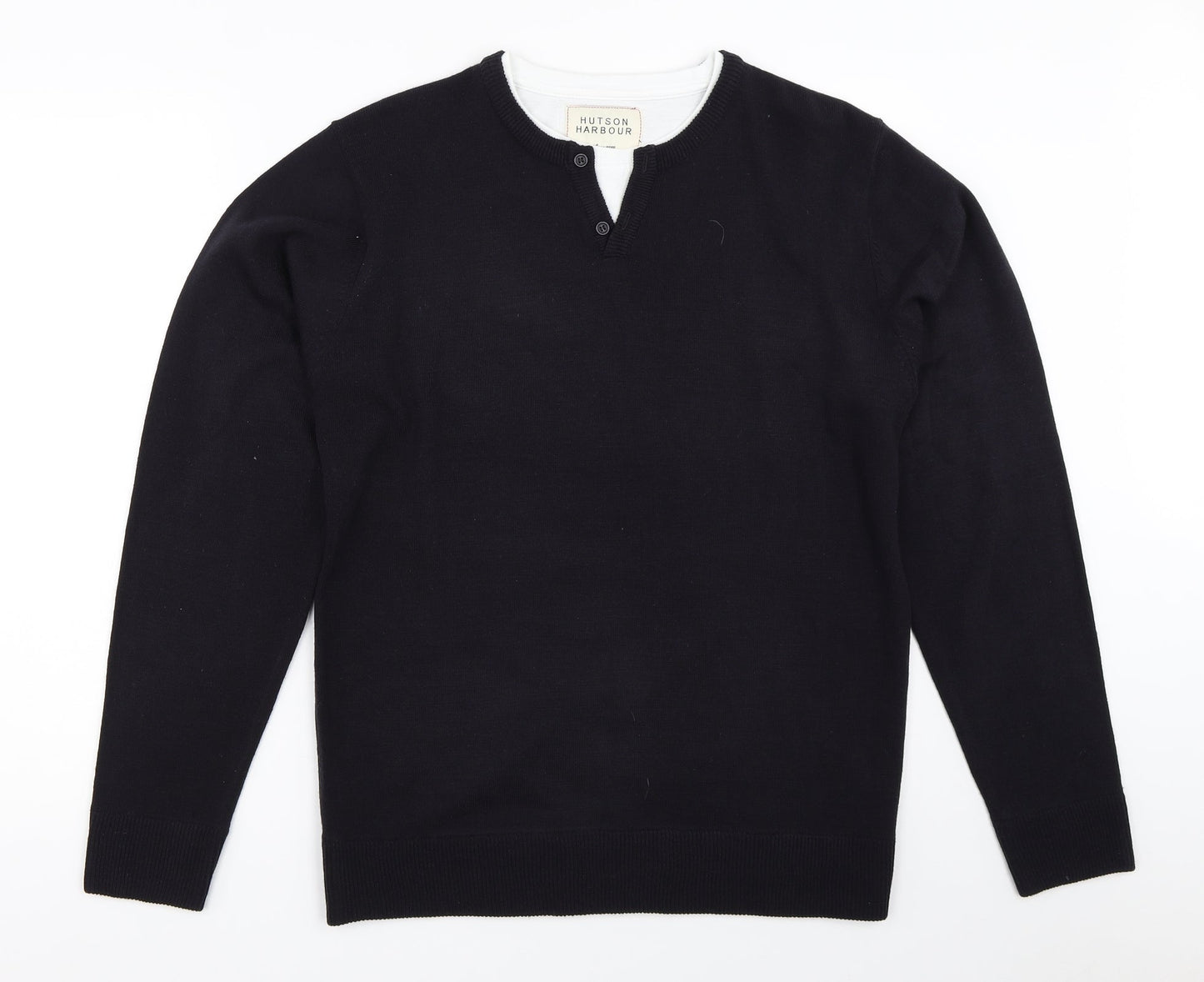 Hutson Harbour Mens Blue   Pullover Jumper Size M