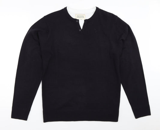 Hutson Harbour Mens Blue   Pullover Jumper Size M