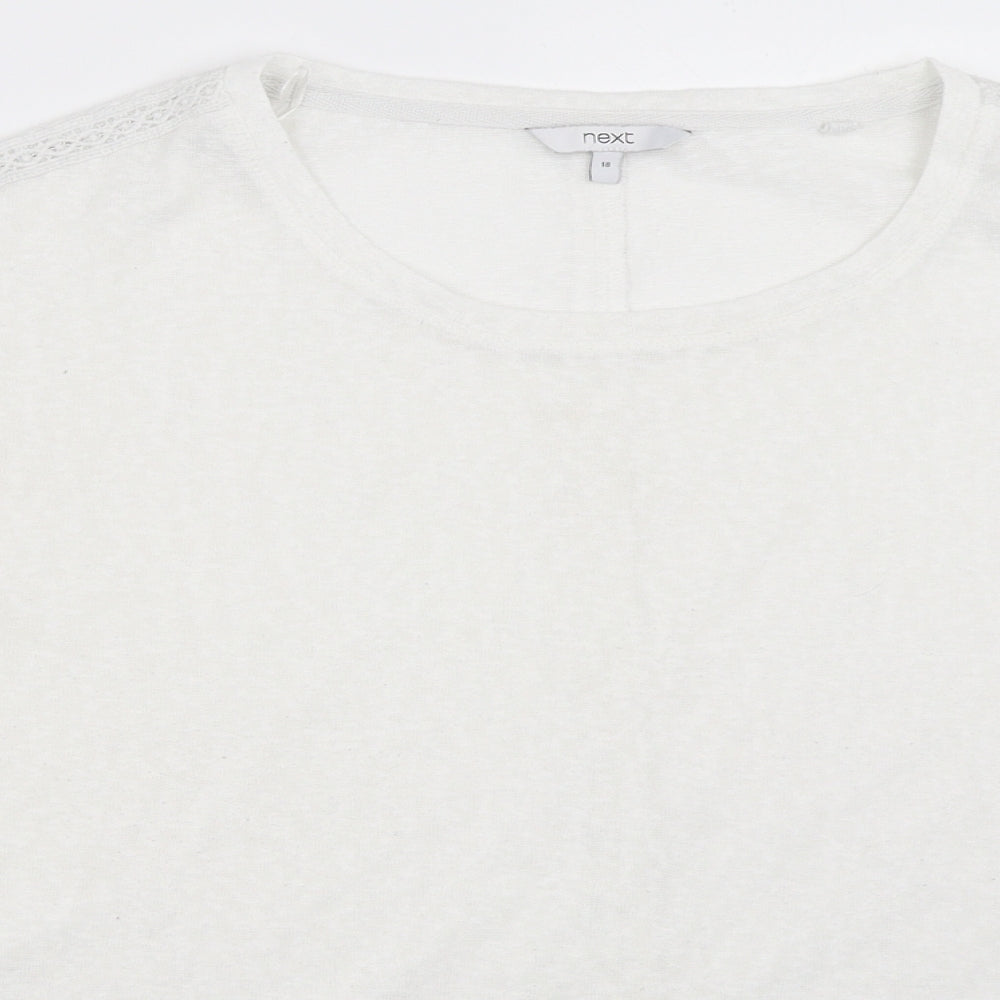 Womens UK Size 18 NEXT White Pullover Jumper