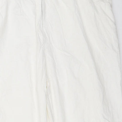 Womens UK Size 36 in Preworn Regular Fit Cropped White Trousers