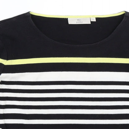 Womens UK Size S Country Casuals Black Basic T-Shirt