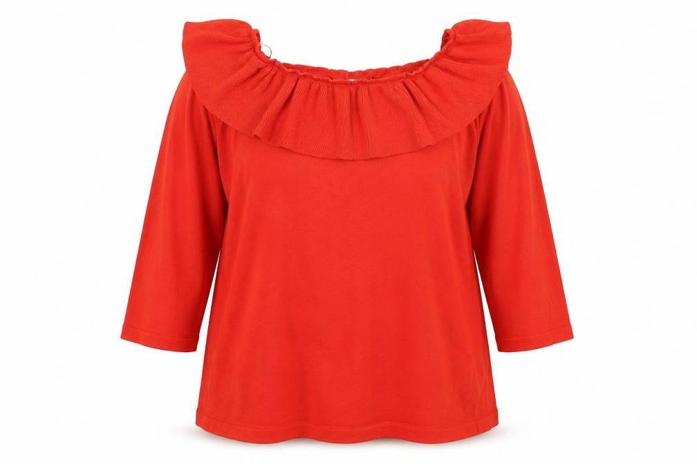 Womens UK Size 18 Papaya Red Pullover Jumper