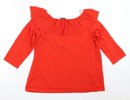 Womens UK Size 18 Papaya Red Pullover Jumper